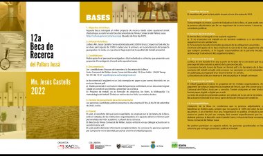 CONVOCADA LA 12a BECA MOSSÈN JESÚS CASTELLS