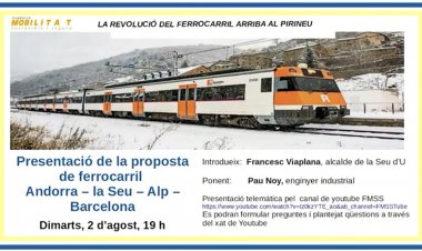 L’EXPERT FERROVIARI PAU NOY XIFRA EN 2,5H EL TEMPS DE TRAJECTE ENTRE ANDORRA I BARCELONA