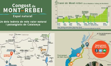 S’EDITA UN NOU MAPA DEL CONGOST DE MONT-REBEI COMPLEMENTAT AMB ELS PUNTS D’INTERÈS QUE L’ENVOLTEN