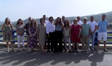 CANDIDATS DE JUNTS A LES GENERALS VISITEN EL PANTÀ DE RIALB PER PARLAR DE SEQUERA