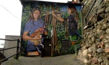 EL NOU MURAL DE CASTELLCIUTART REPRESENTA LA PRESÈNCIA FEMENINA EN ENTORNS RURALS