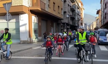 El Bicibús fa parada per primer cop a la Seu d’Urgell: Connecta Lleida Pirineus 15-03-2024