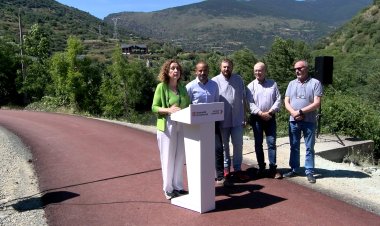 LA CONSELLERA CAPELLA VISITA LA VIA CICLISTA ENTRE SORT I RIALP QUE S’INAUGURARÀ BEN AVIAT