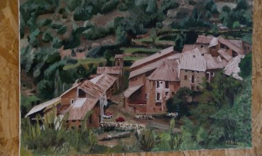 ENVALL ACULL UNA EXPOSICIÓ DE PINTURES DE MONTSERRAT BUÑESCH DEDICADA AL POBLE I AL SEU PARE