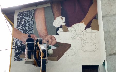 LA MATANÇA DEL PORC CENTRA EL NOU MURAL DE ‘CASTELLCIUTART’