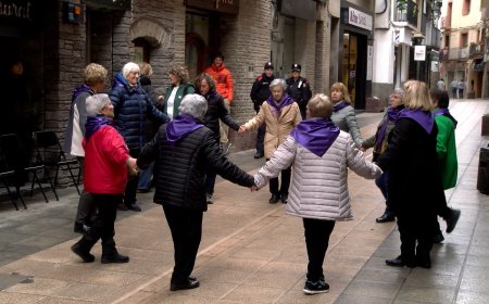 UNA INSTAL·LACIÓ ARTÍSTICA COL·LECTIVA CENTRA LA JORNADA DEL 25N A SORT
