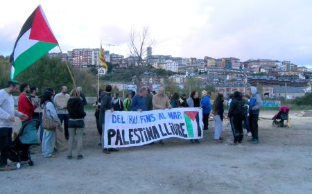 LA CERDANYA ES MOBILITZA PER PALESTINA AMB UNA MARXA LENTA FINS AL CARREFOUR