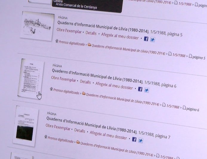 ELS QUADERNS DE LLÍVIA JA ES PODEN CONSULTAR EN DIGITAL