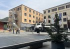  DOS OPERARIS FERITS EN BOLCAR LA GRUA AMB QUÈ COL·LOCAVEN LES BANDEROLES DE LA FESTA MAJOR DE LA SEU
