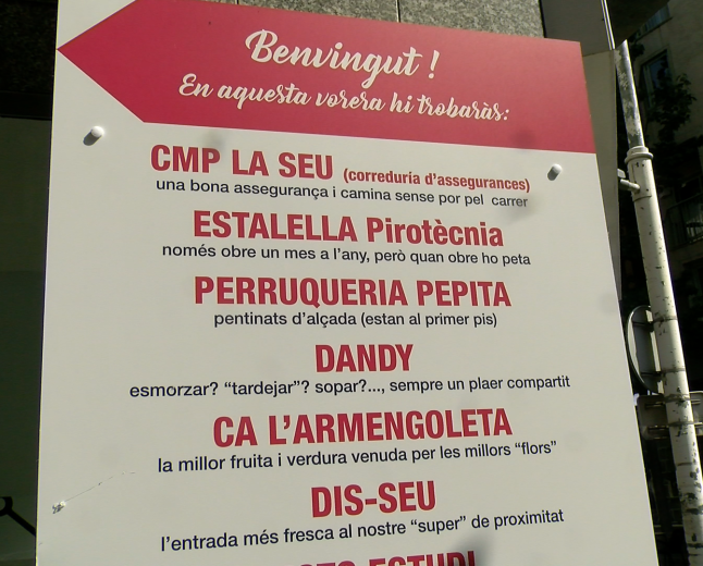 ELS COMERÇOS DEL CARRER REGÈNCIA D’URGELL POSEN COLOR A LES OBRES