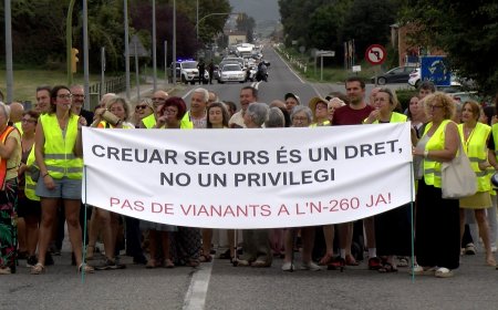  UN CENTENAR DE VEÏNS RECLAMEN UN PAS DE VIANANTS A CASTELLCIUTAT